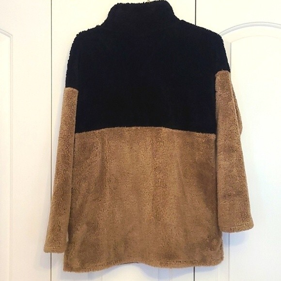 Beeson River Black & Tan Oversized Sherpa Women's Size Small - Picture 5 of 8